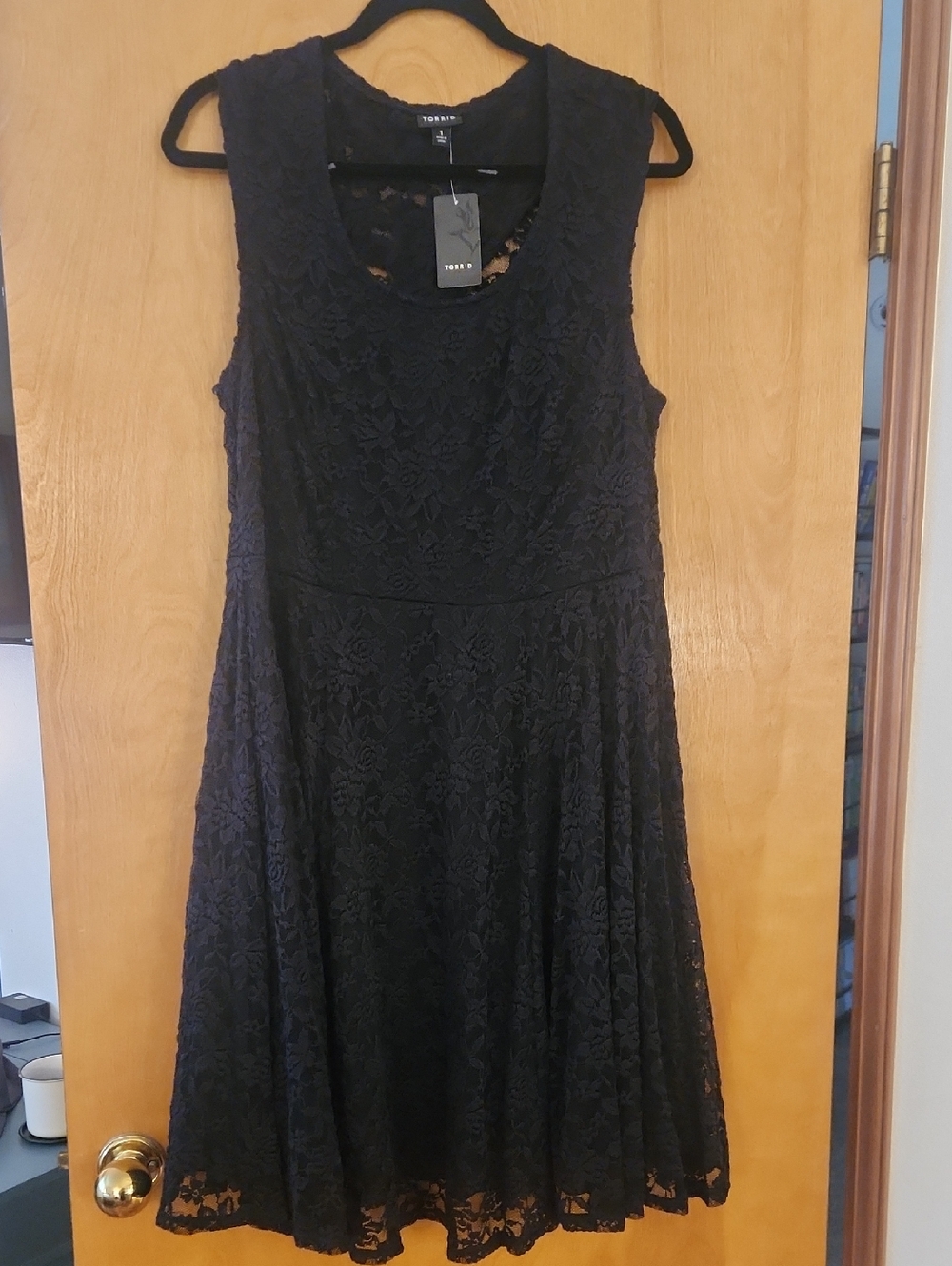 torrid Black Lace Midi Dress